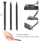 Kaisi 20-piece electronics repair kit with various metal and nylon pry tools, screwdrivers, and tweezers laid out