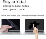 Three KEANBOLL anti-glare matte screen protectors for 15.6-inch laptops, shown stacked and individually.